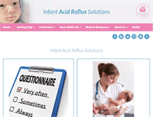 Tablet Screenshot of infant-acid-reflux-solutions.com